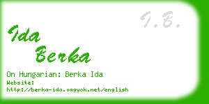 ida berka business card